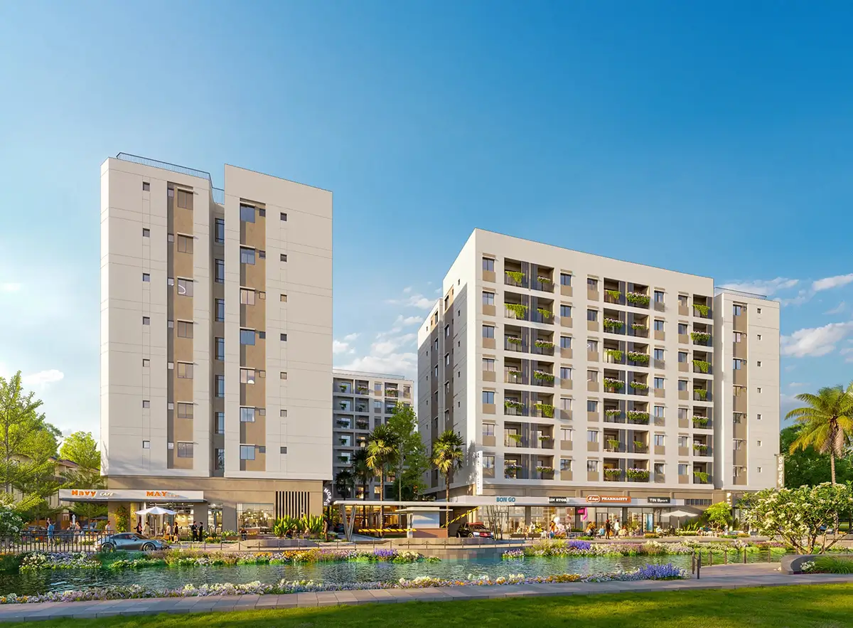 NOXH LA Home dự kiến bàn giao cuối năm 2026, đón cư dân về an cư lạc nghiệp. Ảnh phối cảnh dự án.
