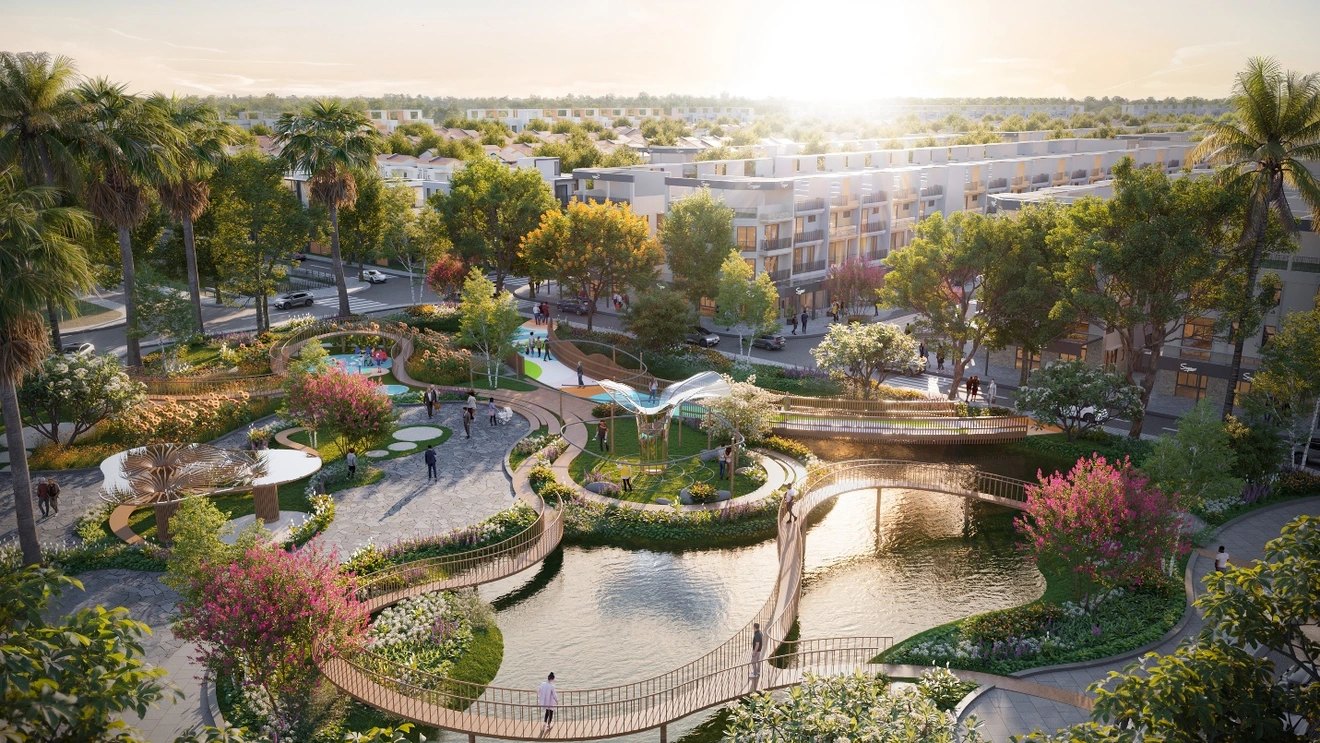 Không gian sống tiện nghi và giao hòa với thiên nhiên tại River Park.