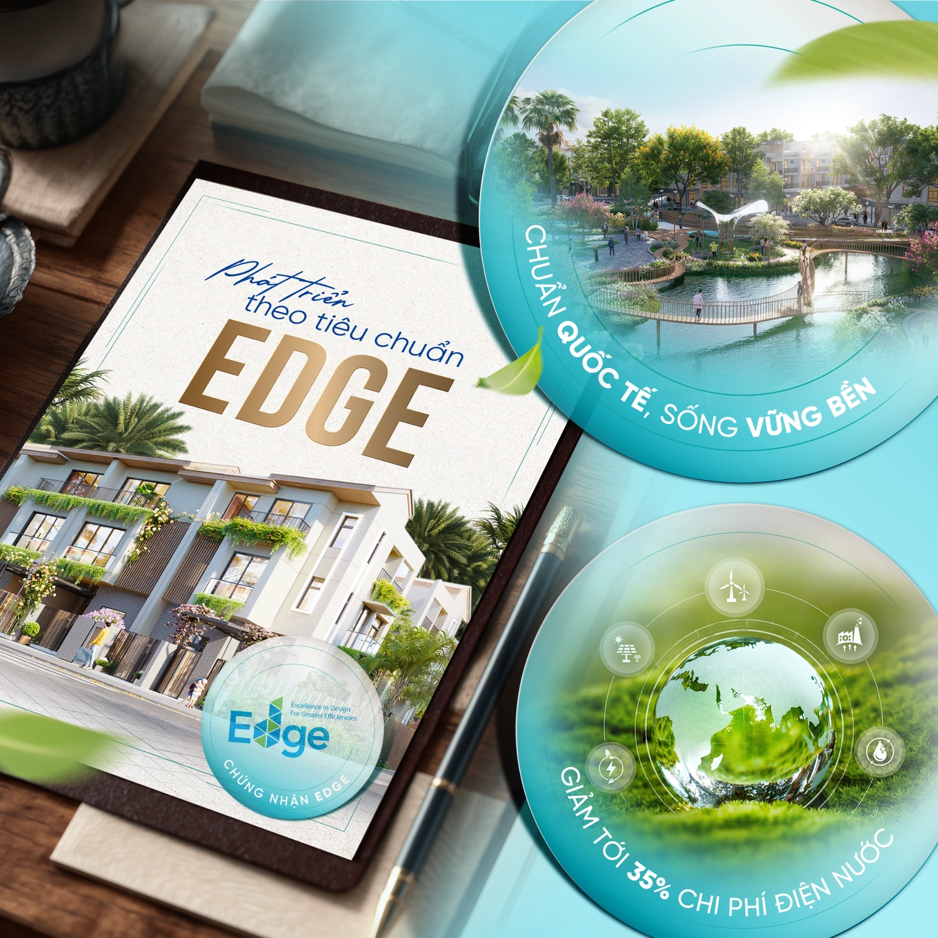 LA Home phát triển theo tiêu chuẩn Edge, dự án phải đáp ứng mức tiết kiệm tối thiểu 20% ở cả ba tiêu chí: năng lượng, nước và năng lượng hàm chứa trong vật liệu.