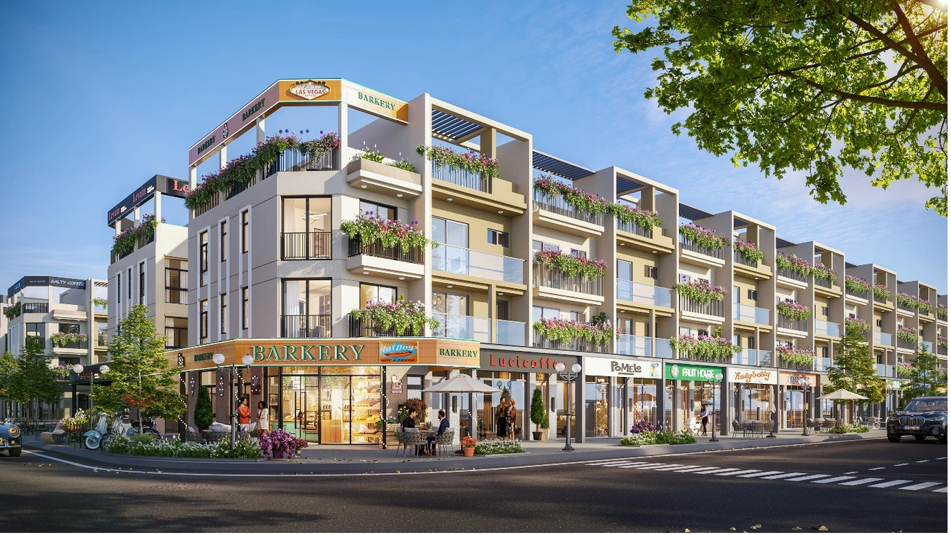 Phối cảnh nhà phố thương mại tại LA Home.