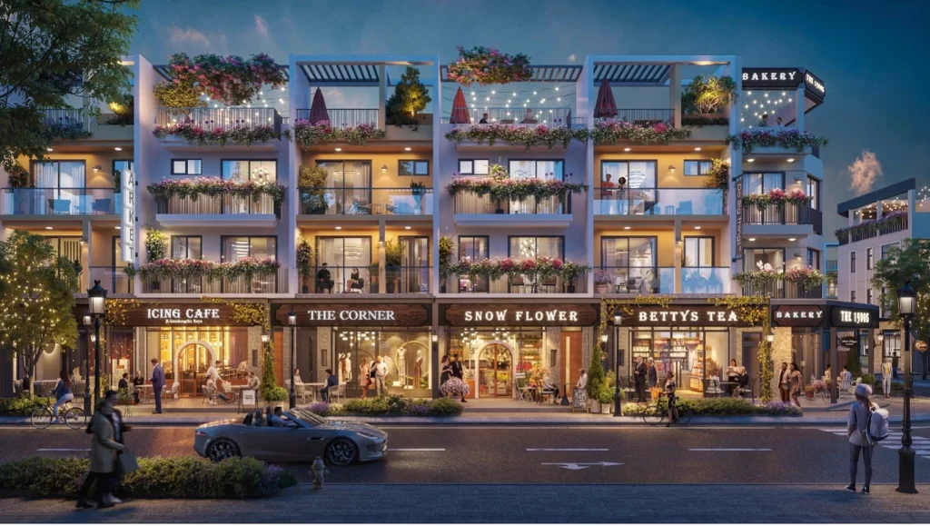 Tuyến phố thương mại đa công năng River Park thu hút sự quan tâm của nhà đầu tư khi công bố mức giá từ 4,99 tỷ đồng/căn (Ảnh: CĐT).