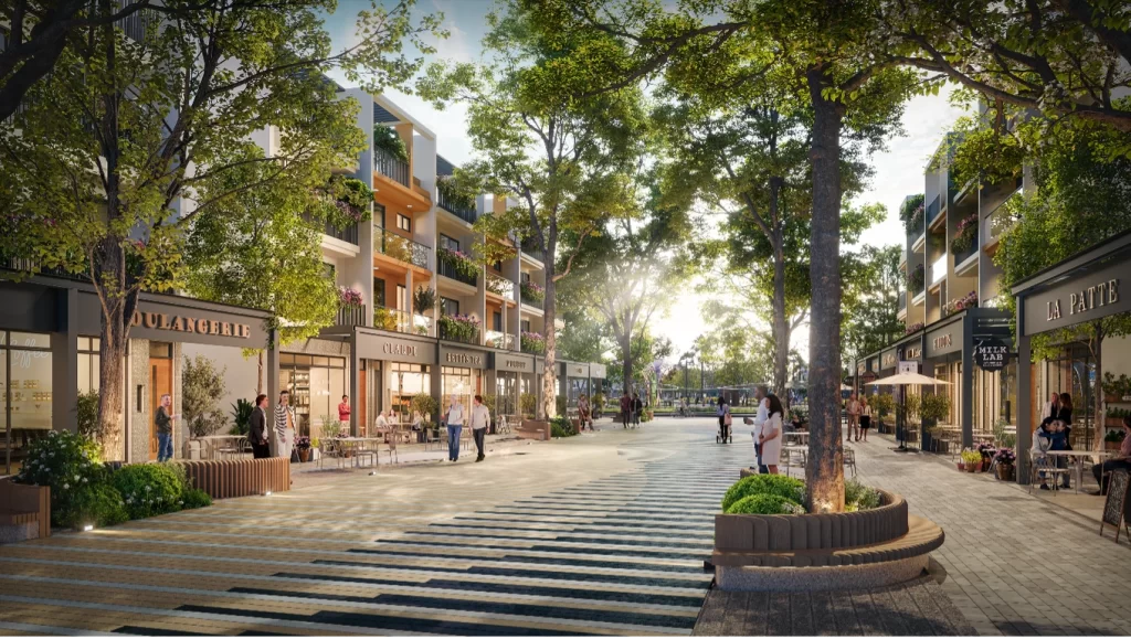 Trục phố thương mại tại dự án (Ảnh: CĐT).