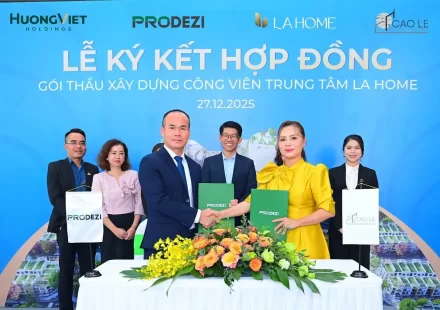 LA Home ký kết gói thầu xây dựng công viên trung tâm – “trái tim xanh” của khu đô thị