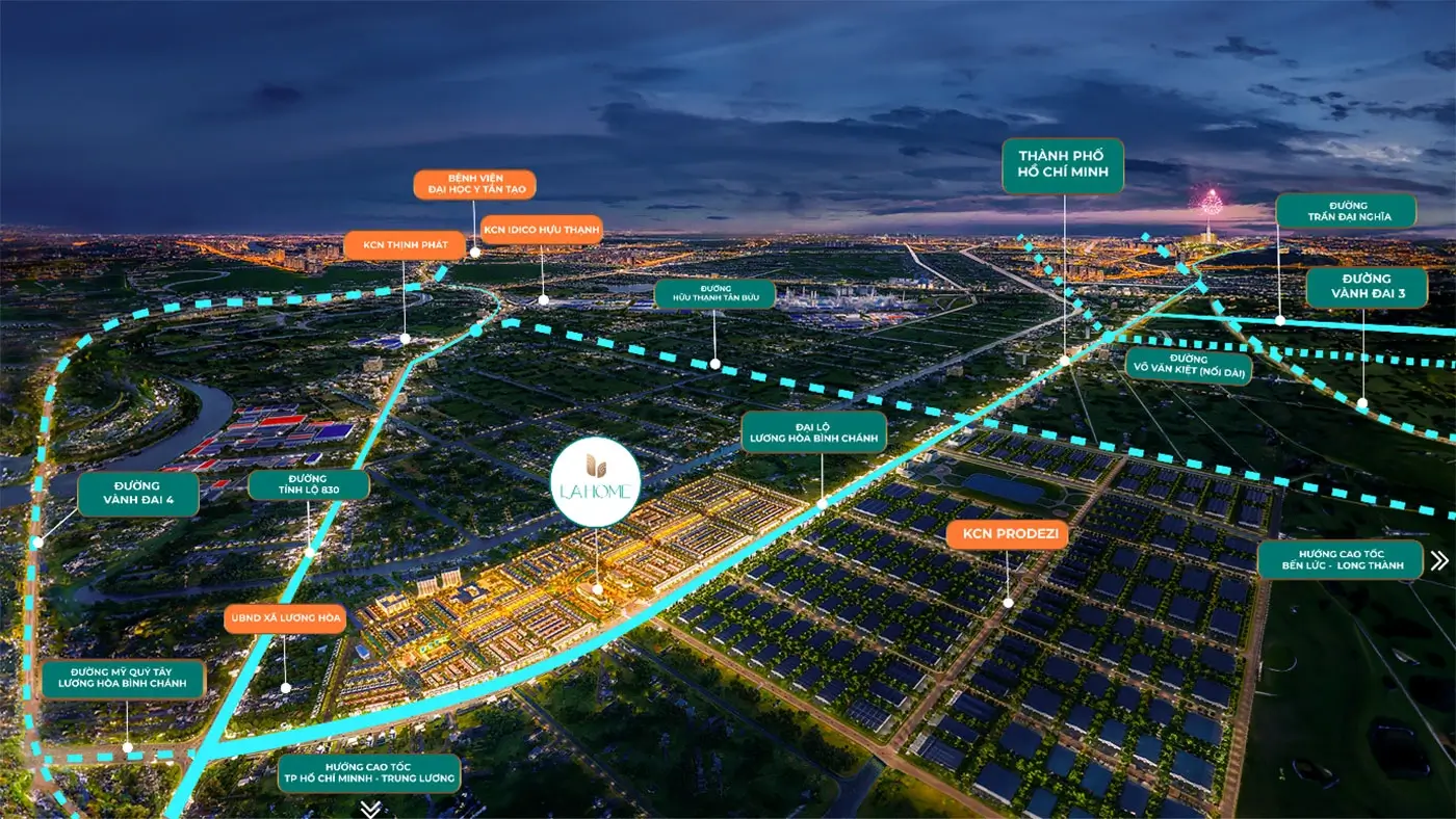 LA Home nằm ở tâm điểm kết nối các tuyến hạ tầng trọng điểm của khu Tây TPHCM