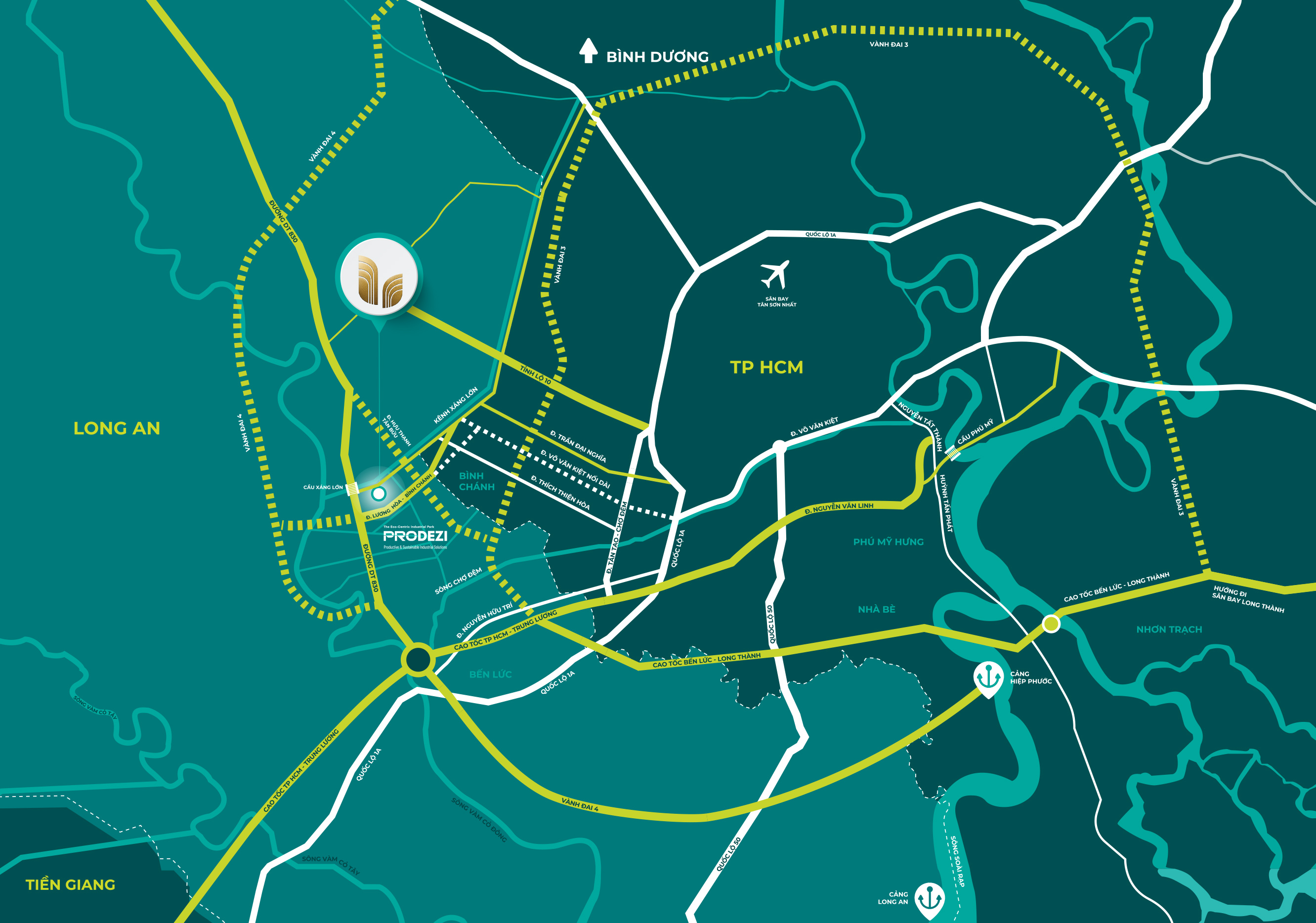 Vị trí dự án LA Home Long An