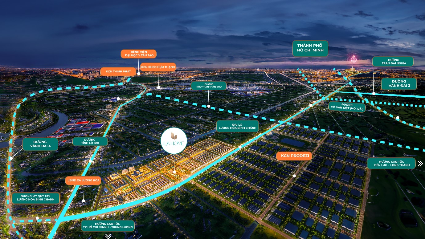 LA Home nằm ở tâm điểm kết nối các tuyến hạ tầng trọng điểm của khu Tây TPHCM